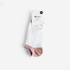 Eram Chaussettes & Collants^Chaussettes courtes blanches et vieux ROSE