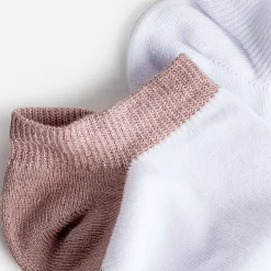 Eram Chaussettes & Collants^Chaussettes courtes blanches et vieux ROSE