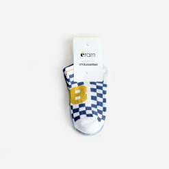 Eram Chaussettes^Chaussettes courtes clair, blanc, foncé BLEU