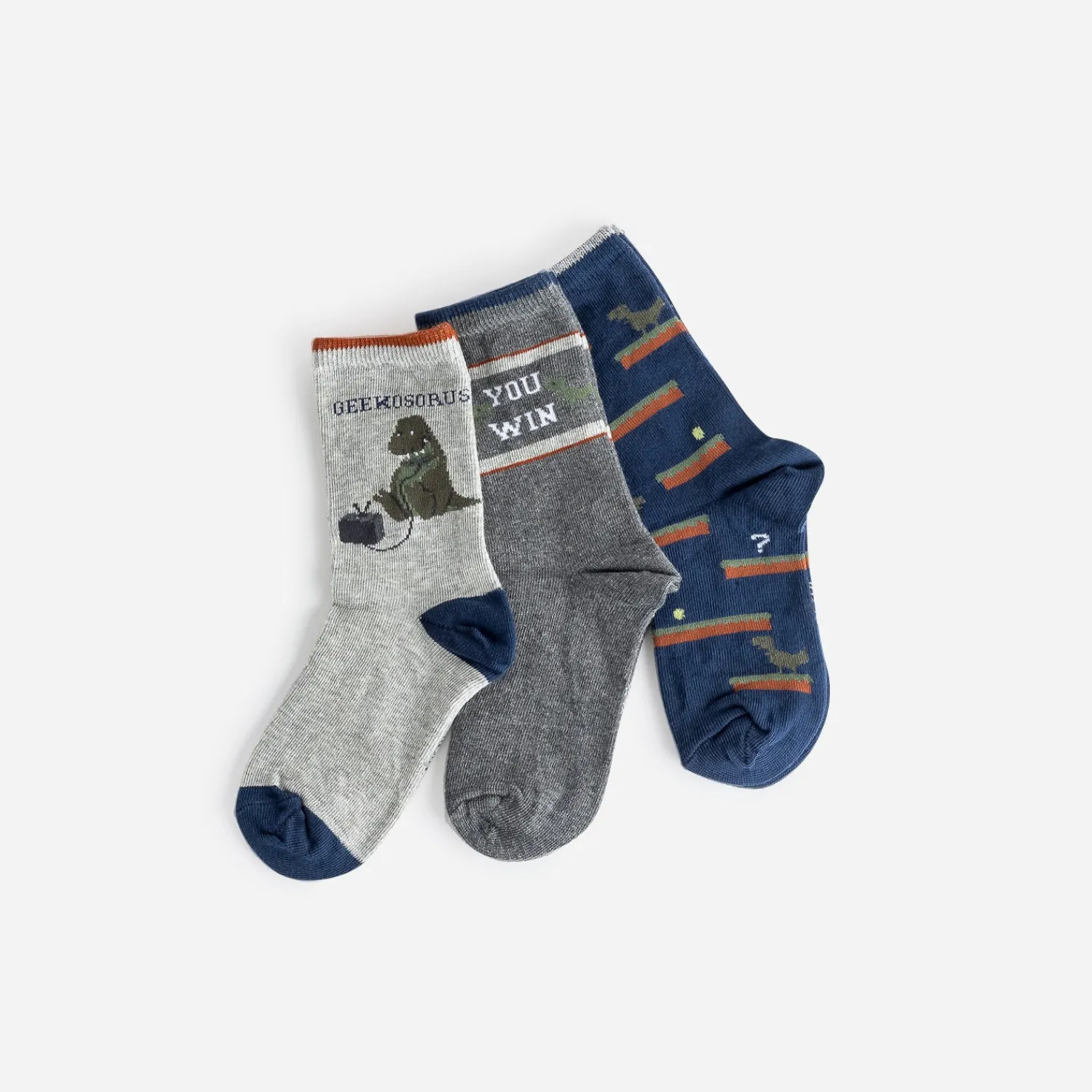 Eram Chaussettes^Chaussettes es, marine et kaki GRIS