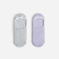 Eram Chaussettes & Collants^Chaussettes invisibles parme et gris argenté VIOLET