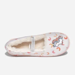 Eram Sandales^Chausson fourré brodé licorne BEIGE