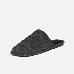 Eram Chaussons^Chausson-mule gris effet matelassé NOIR