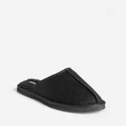 Jack & Jones Chaussons^Chausson-mule JACK&JONES suédé fourré NOIR