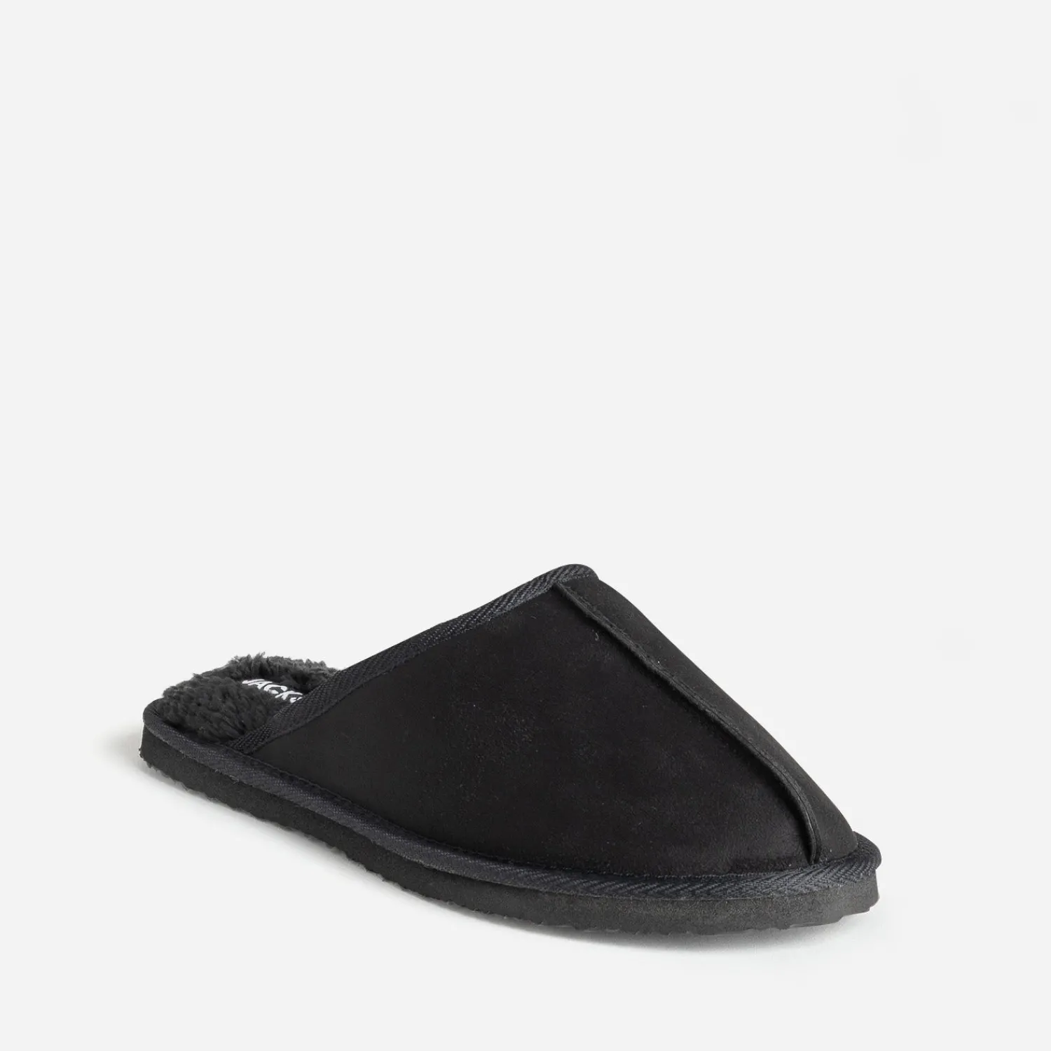 Jack & Jones Chaussons^Chausson-mule JACK&JONES suédé fourré NOIR