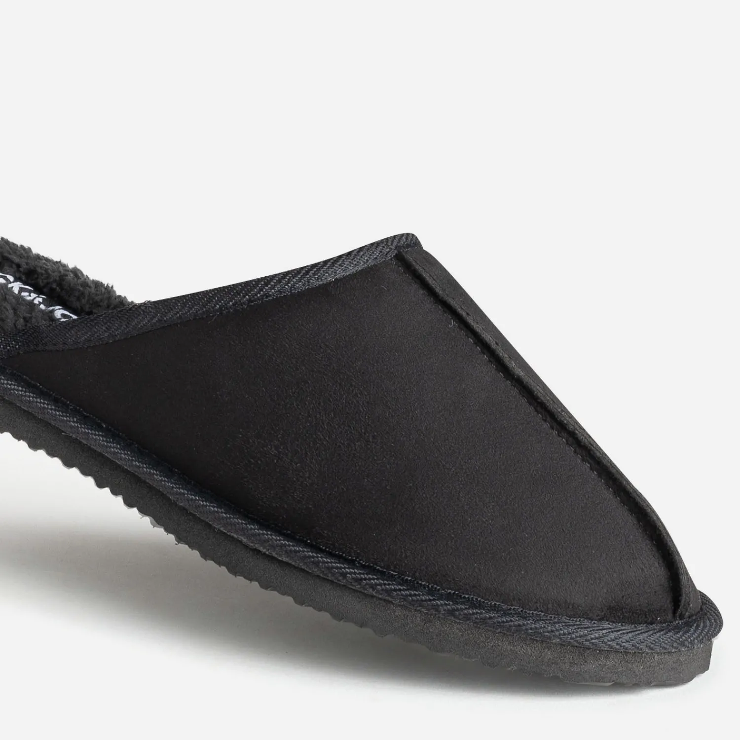 Jack & Jones Chaussons^Chausson-mule JACK&JONES suédé fourré NOIR