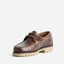 Eram Chaussures Bateau^Chaussure bateau cuir MARRON