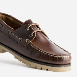 Eram Chaussures Bateau^Chaussure bateau cuir MARRON