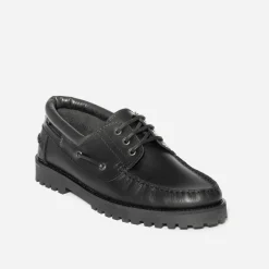 Eram Chaussures De Ville^Chaussure bateau en cuir NOIR