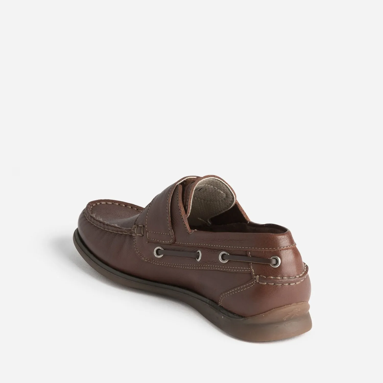 Fluchos Chaussures Bateau^Chaussure-bateau cognac en cuir à scratch MARRON