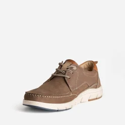FRANCE ARNO Chaussures De Ville^Chaussure-bateau cuir TAUPE