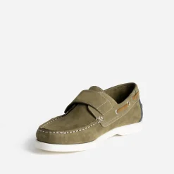 Eram Chaussures Bateau^Chaussure-bateau cuir nubuck scratch KAKI
