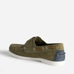 Eram Chaussures Bateau^Chaussure-bateau cuir nubuck scratch KAKI