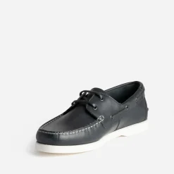 Eram Chaussures Bateau^Chaussure-bateau en cuir MARINE