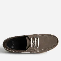 Eram Chaussures Bateau^Chaussure-bateau foncé cuir nubuck TAUPE