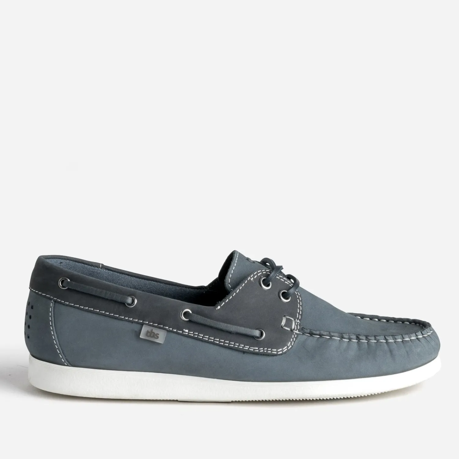 Tbs Chaussures Bateau^Chaussure-bateau bleu denim cuir nubuck MARINE