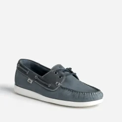 Tbs Chaussures Bateau^Chaussure-bateau bleu denim cuir nubuck MARINE