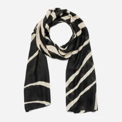 Eram Echarpes & Foulards^Chèche et noir à motif zèbre BEIGE