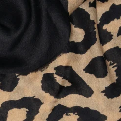Eram Echarpes & Foulards^Chèche et noir à maxi motif léopard CAMEL