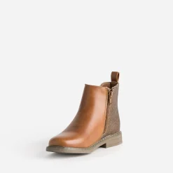 Buggy Boots^Chelsea boots détails pailletés CAMEL
