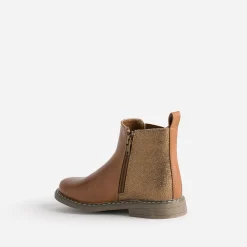 Buggy Boots^Chelsea boots détails pailletés CAMEL