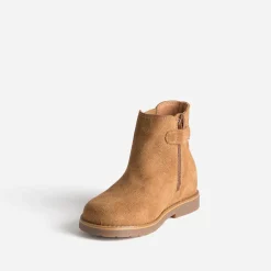 Buggy Boots^Chelsea boots cuir velours irisé étoile CAMEL