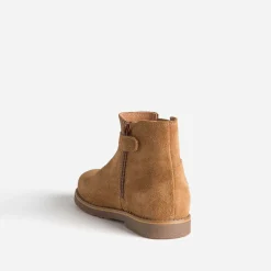 Buggy Boots^Chelsea boots cuir velours irisé étoile CAMEL