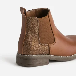 Buggy Boots^Chelsea boots à détails pailletés CAMEL
