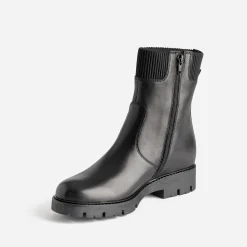 Buggy Boots^Chelsea boots éco-conçu cuir tige élastiquée NOIR