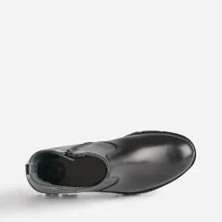 Buggy Boots^Chelsea boots éco-conçu cuir tige élastiquée NOIR
