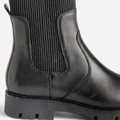 Buggy Boots^Chelsea boots éco-conçu cuir tige élastiquée NOIR