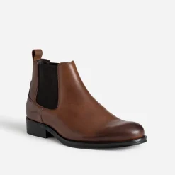 Eram Boots^Chelsea boots cuir COGNAC