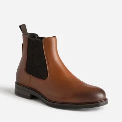 Eram Boots^Chelsea boots en cuir COGNAC