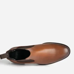 Eram Boots^Chelsea boots en cuir COGNAC