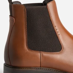 Eram Boots^Chelsea boots en cuir COGNAC