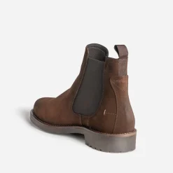 Eram Boots^Chelsea boots cuir velours MARRON