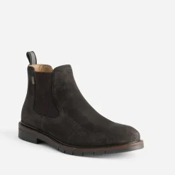 Eram Boots^Chelsea boots foncé en cuir velours MARRON