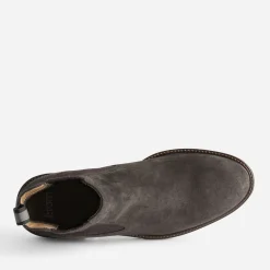 Eram Boots^Chelsea boots foncé en cuir velours MARRON