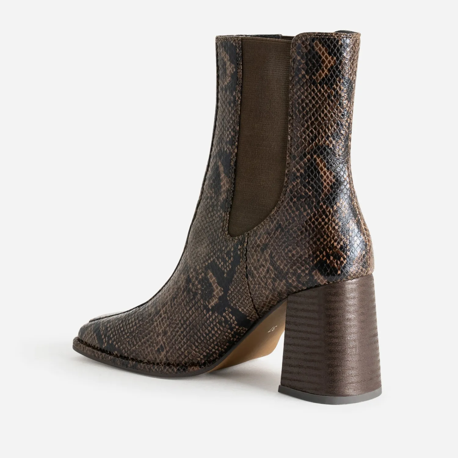 Eram Boots^Chelsea boots imprimé effet python MARRON