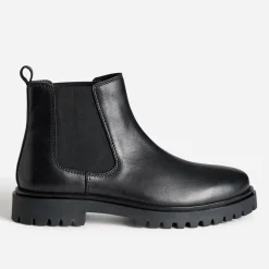 Eram Boots^Chelsea boots cuir semelle crantée NOIR
