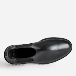 Eram Boots^Chelsea boots cuir semelle crantée NOIR
