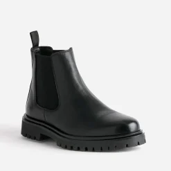 Eram Boots^Chelsea boots en cuir NOIR