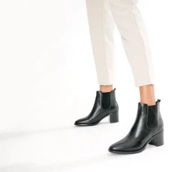 Eram Boots^Chelsea boots en cuir éco-conçu NOIR
