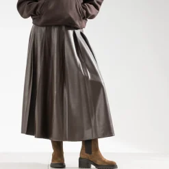 Texto Boots^Chelsea boots marron cuir velours CAMEL