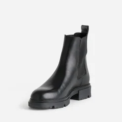 Eram Boots^Chelsea boots TEXTO éco-conçu en cuir NOIR