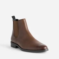 Eram Flex Boots^Chelsea en cuir MARRON