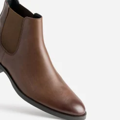 Eram Flex Boots^Chelsea en cuir MARRON