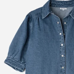 Texto Chemises & Blouses^Chemise en jean manches courtes BLEU