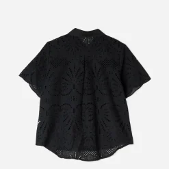 Texto Chemises & Blouses^Chemise e broderie anglaise NOIR