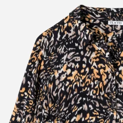 Texto Chemises & Blouses^Chemisier femme effet léopard NOIR